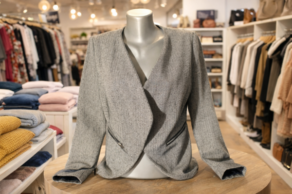 c5ae679e-c170-41f0-a8c6-e54b5f7ec270 Dámské sako GATE WOMAN – šedé, elegantní